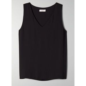 Aritzia Babton Murphy Sleeveless V-Neck Blouse